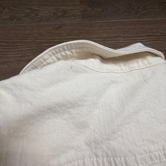 Crewcuts By J. Crew Girls Cream Denim Jean Jacket, Button Front, Embroidered 10 - Picture 16 of 16